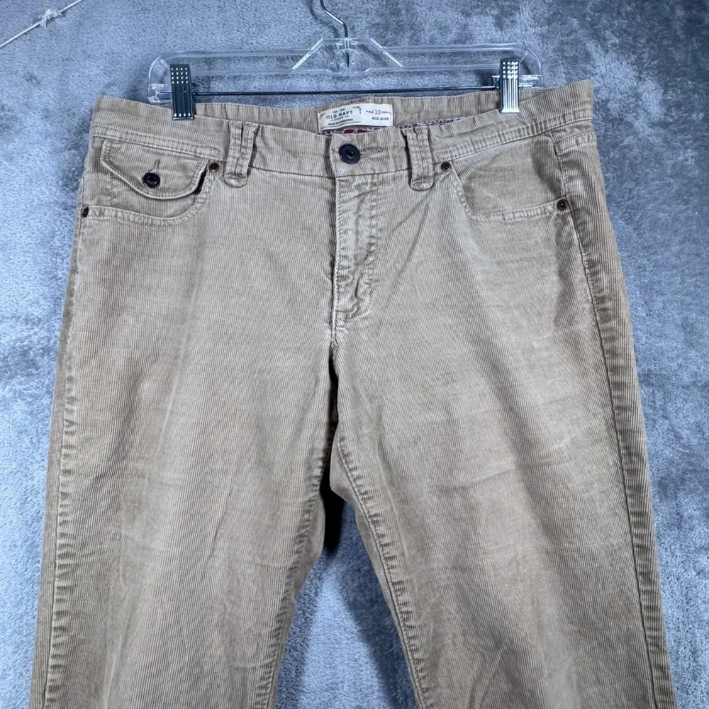 Old Navy Corduroy Pants 12 Tan Beige Bootcut Cottagecore Academia Classic‎ Y2K